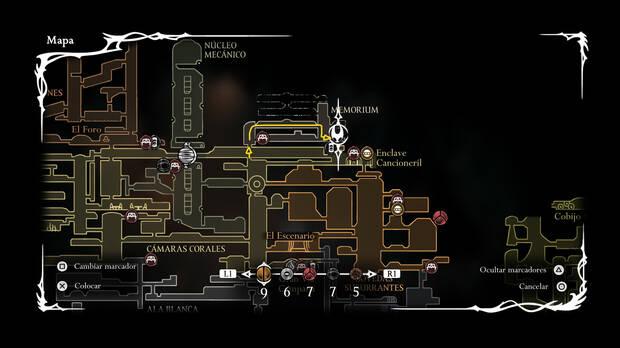 Hollow Knight Silksong - Ubicación del mapa del Memorium