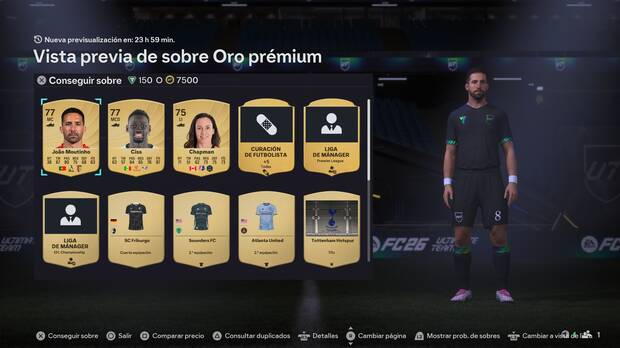 EA Sports FC 26 - ¿Cómo previsualizar sobres en UT?