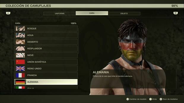 Metal Gear Solid Delta - Pinturas faciales, Alemania