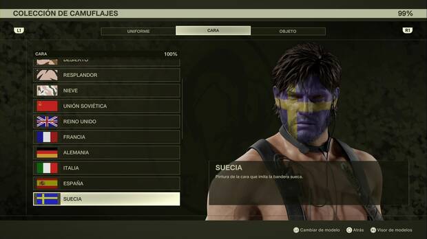 Metal Gear Solid Delta - Pinturas faciales, Suecia