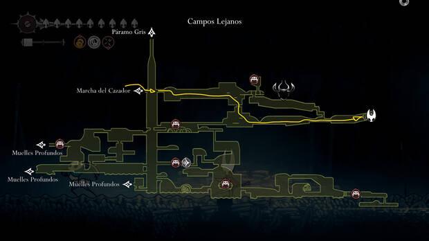 Hollow Knight Silksong - Localización del fragmento de máscara 18