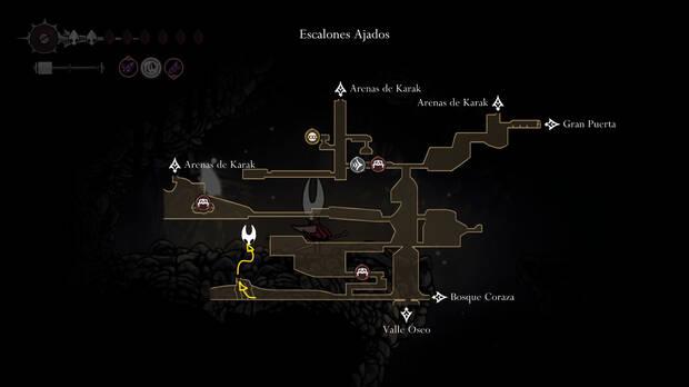 Hollow Knight Silksong - Localización del fragmento de máscara 16