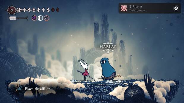 Hollow Knight Silksong - Cómo conseguir la herramienta Placa de alfiler