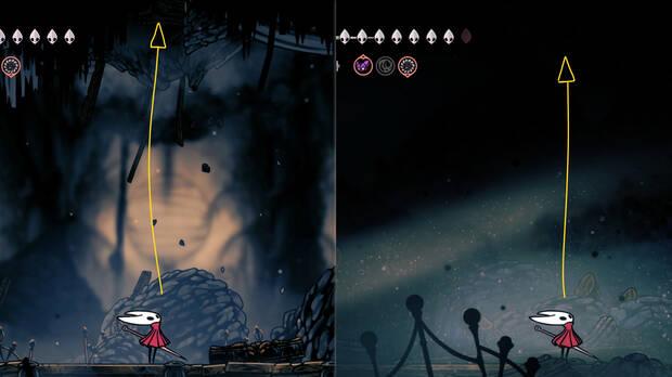 Hollow Knight Silksong - Cmo subir hacia la ubicacin del Seor Seta en la Cuna en la misin Cambio de era