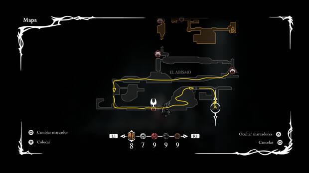 Hollow Knight Silksong - Localización en el mapa donde se desbloquea la habilidad de seda Vuelo sedeño