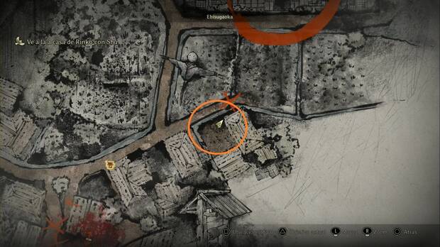 Silent Hill f - Ebisugaoka (II), ubicación del ema #2 en la casa al nordeste del desvío de camino a casa de Rinko