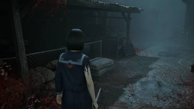 Silent Hill f - Ebisugaoka (III), ubicación del cadáver seco cerca del final de la zona