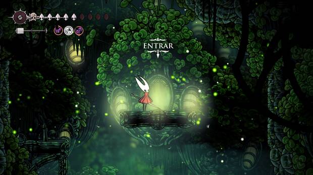 Hollow Knight Silksong - Entrar en el edificio de Verdania con el jefe final Bailarines Trifolios