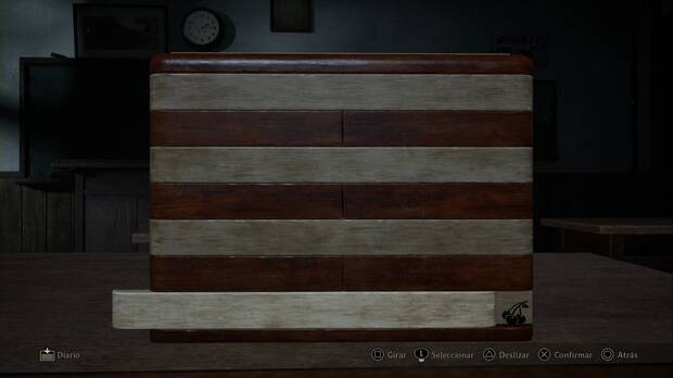 Silent Hill f - Rompecabezas de la caja secreta, interfaz de la caja secreta