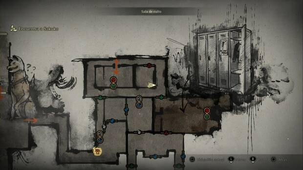 Silent Hill f - Sala de culto, ubicacin del Abura-age seco en la zona este de la Sala de culto
