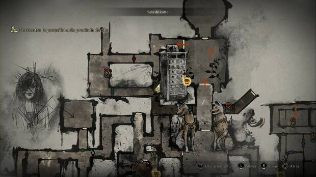 Silent Hill f - Sala de culto, ubicacin del ema #5 en la sala del lado oeste mientras buscas las posesiones de Shu