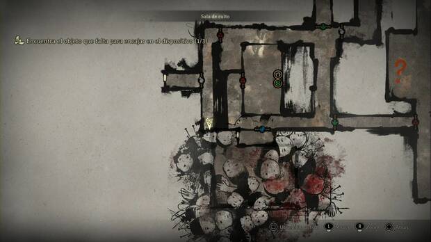 Silent Hill f - Sala de culto, cadver seco en la zona suroeste de la puerta oeste del laberinto de la Sala de culto