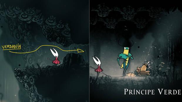 Hollow Knight Silksong - Pasaje abierto en el Lago Cuervn para encontrar al Prncipe Verde