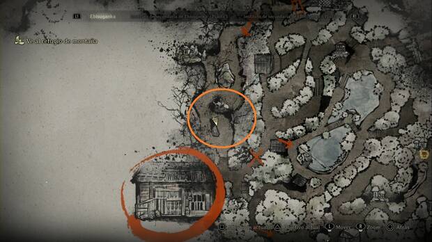 Silent Hill f - Ebisugaoka (IV), ubicación del ema #6 en uno de los desvíos poco antes del refugio de montaña