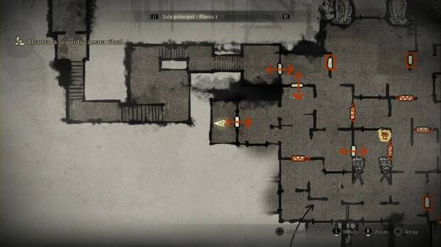 Silent Hill f - Sala principal, sala ms al oeste de la planta baja, donde se encuentran el omamori Cuervo y la Nota de una empleada domstica (2)