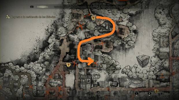 Silent Hill f - Ebisugaoka (V), ruta para llegar al ema #8 de la parte norte de Ebisugaoka, al sur de la casa de Hinako