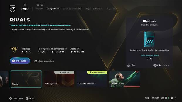 Cundo se consiguen las recompensas en Division Rivals de EA Sports FC 26?