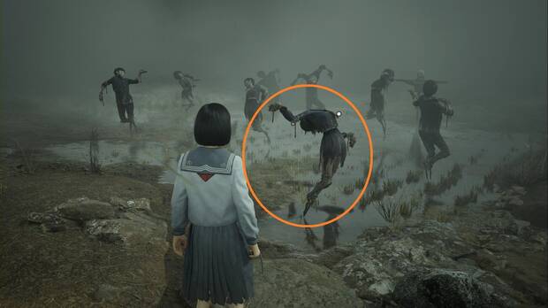 Silent Hill f - Campos, espantapájaros correcto de la tercera zona en modo Difícil