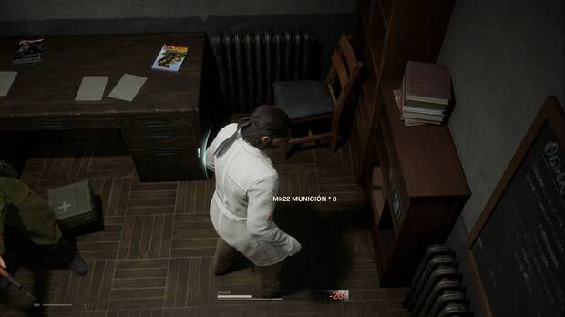 Metal Gear Solid Delta - Rango FOXHOUND, munición en la oficina del sótano este del laboratorio de Graniny Gorki