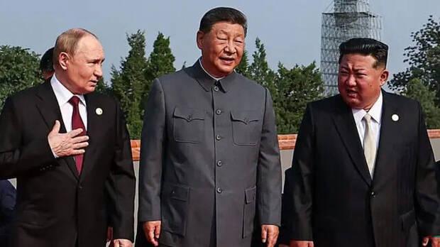 China con Xi, Putin y Kim