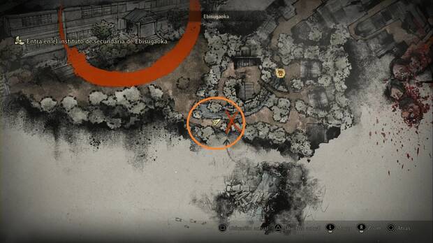Silent Hill f - Ebisugaoka (III), ubicación del geta japonés roto al sur del instituto
