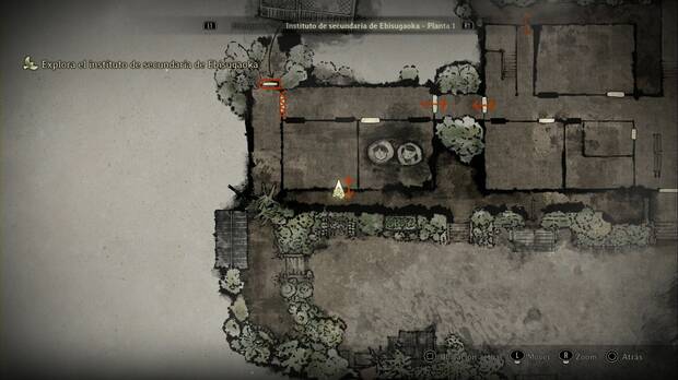 Silent Hill f - Instituto de secundaria de Ebisugaoka, ubicación de la Caja de Inari-sama #4 en el aula más al oeste, a la que se accede desde el patio sur