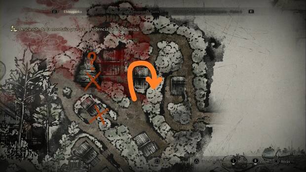 Silent Hill f - Ebisugaoka (V) - NG+, ubicación del Cuchillo de cocina viejo de papá clavado en un árbol tras una de las casas al este de la casa de Shu