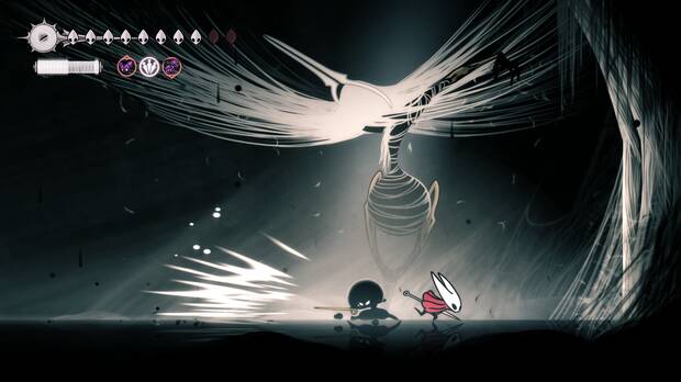 Hollow Knight Silksong - Ataques del jefe final Lace perdida en la fase 1