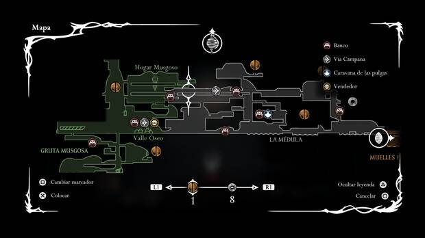 Hollow Knight Silksong - Ubicación en el mapa del corazón de seda 01