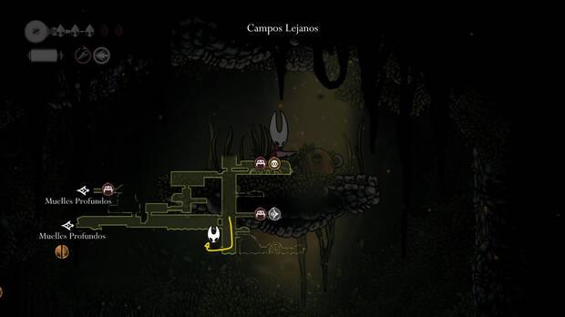 Hollow Knight Silksong - Ubicación en el mapa de la herramienta Campana protectora