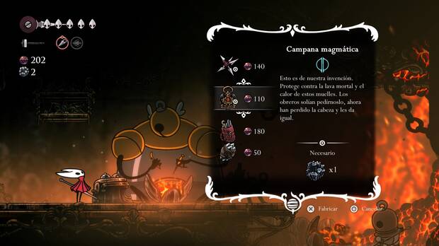 Hollow Knight Silksong - Cómo conseguir la herramienta Campana magmática