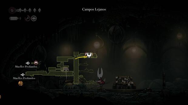 Hollow Knight Silksong - Ubicación en el mapa de la herramienta Cinturón lastrado