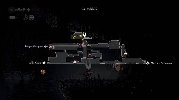 Hollow Knight Silksong - Ubicación en el mapa de la pulga perdida 01