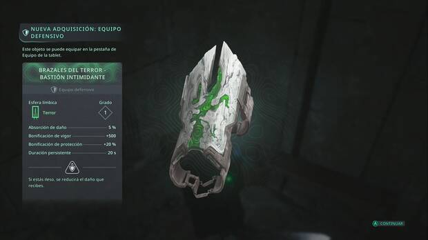 Hell is Us - Equipo defensivo, Brazales del terror - Bastión intimidante