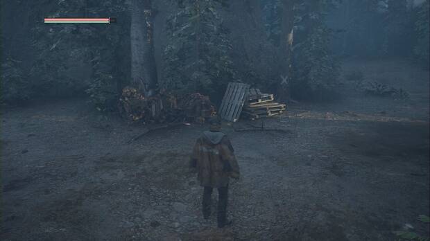 Hell is Us - Bosque de Senedra, árbol marcado con una X en la zona del tesoro de la familia Cadell