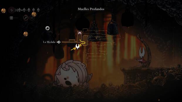 Hollow Knight Silksong - Ubicación en el mapa de la vía campana 03