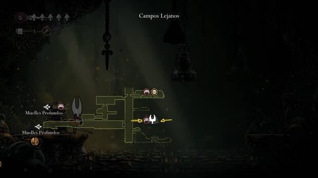 Hollow Knight Silksong - Ubicación en el mapa de la vía campana 04