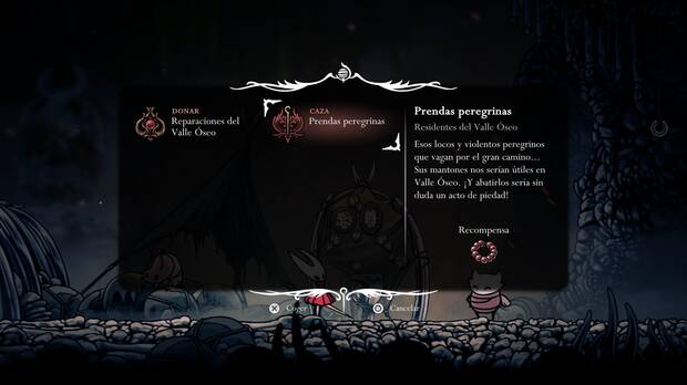Hollow Knight Silksong - Dónde se desbloquea la misión Prendas peregrinas