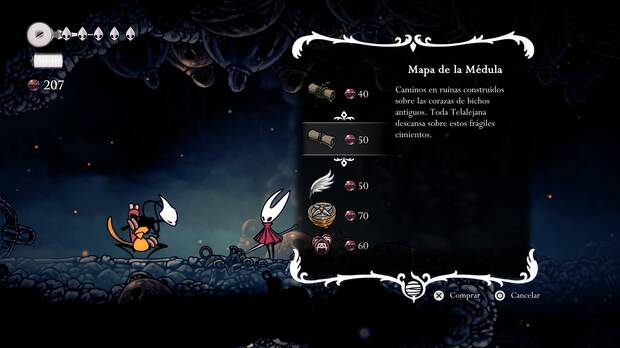 Hollow Knight Silksong - Dónde conseguir el mapa de Médula