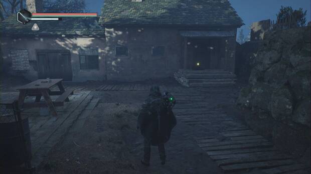 Hell is Us - Esteros de Acasa, ubicación de la Carta - Esposa preocupada en uno de los patios de la parte trasera de Jova