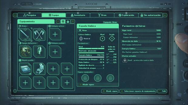 Hell is Us - Esteros de Acasa, espada límbica a nivel 4