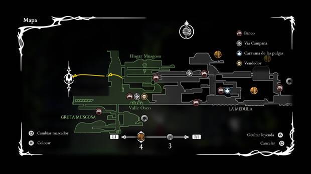 Hollow Knight Silksong - Localización del fragmento de máscara 02