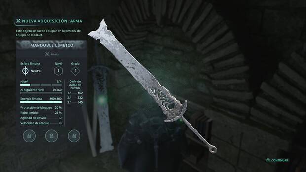 Hell is Us - Armas, Mandoble límbico