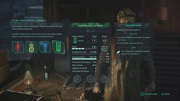 Hell is Us - Men de mejora de armas, rutas para las armas