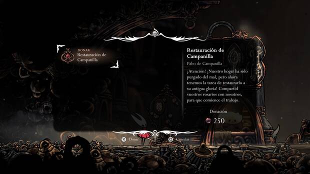 Hollow Knight Silksong - Dónde se desbloquea la misión Restauración de Campanilla