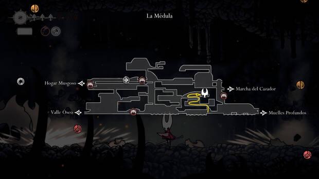 Hollow Knight Silksong - Localizacin en el mapa del jefe final Crneo tirano