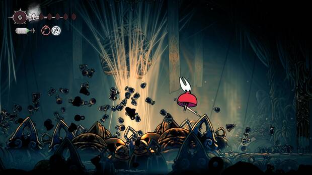 Hollow Knight Silksong - Consejos para curarse durante la batalla del jefe final Viuda