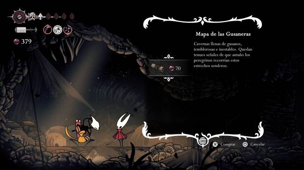 Hollow Knight Silksong - Dónde conseguir el mapa de las Gusaneras