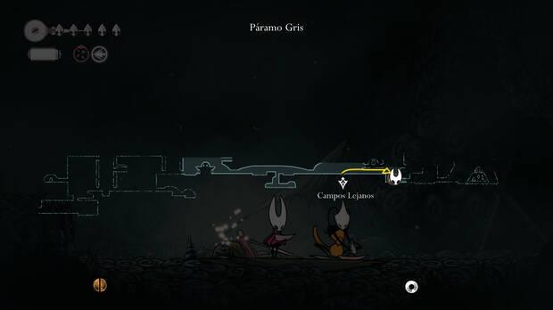 Hollow Knight Silksong - Ubicación de la comerciante Shakra y el mapa de Páramo Gris