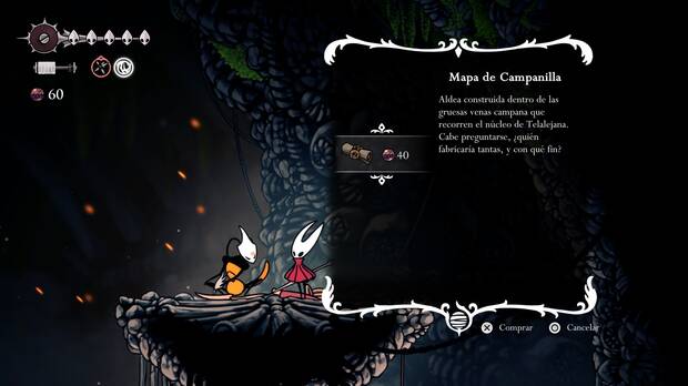 Hollow Knight Silksong - Dónde conseguir el mapa de Campanilla